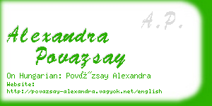 alexandra povazsay business card